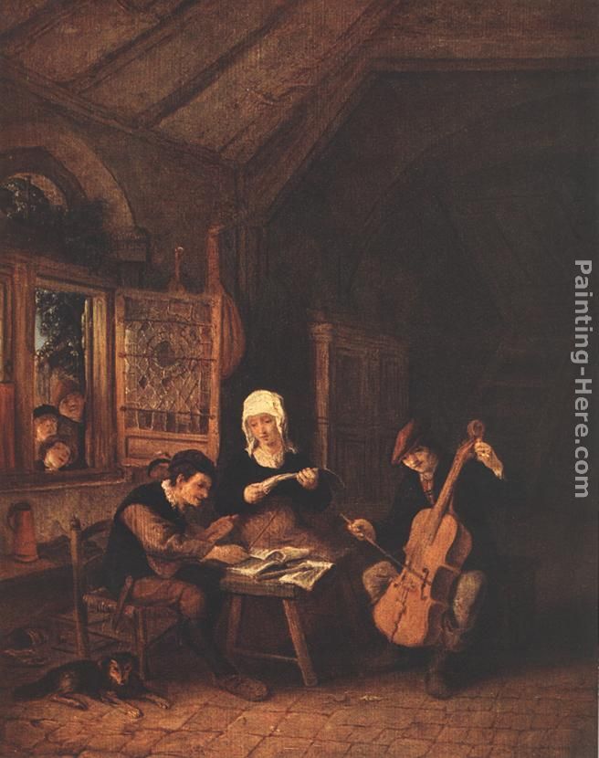 Village Musicians painting - Adriaen van Ostade Village Musicians art painting